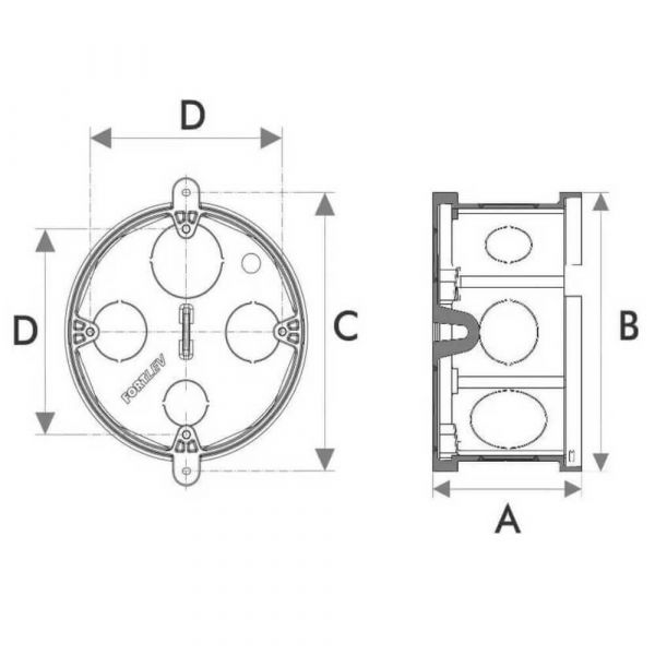 Caixa De Luz Octogonal Com Fundo Móvel 4x4 Fortlev