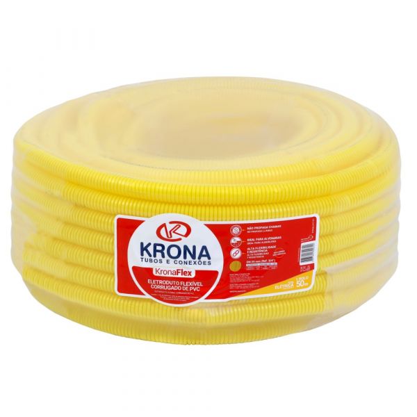 Eletroduto de PVC Corrugado Flexível 25mm Krona