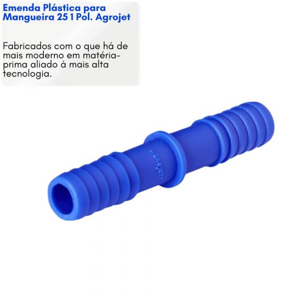 Emenda Plástica para Mangueira 25 1 Pol. Agrojet