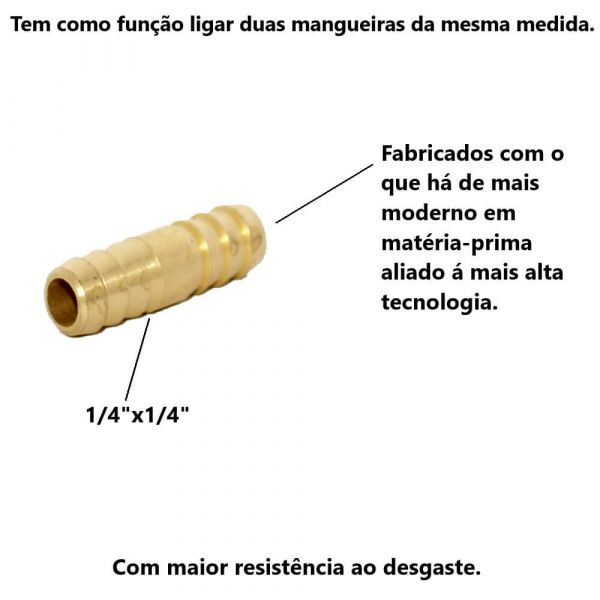 Emenda Simples para Mangueira 1/4