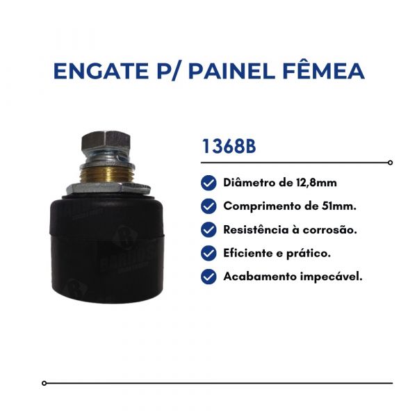 Engate 12,8mm para Painel Fêmea 35-50mm Barbosa Solda
