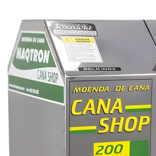 Engenho Cana Shop Elétrica 200 Com Motor Rolo Inox Maqtron