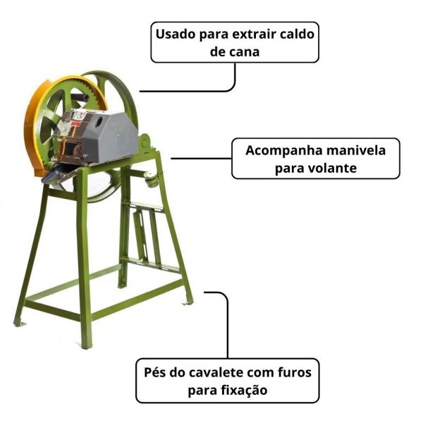 Engenho Para Cana B120 Alto Inox Sem Motor Botimetal
