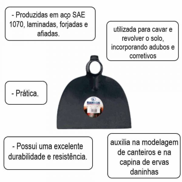 Enxada Estreita Goivada Sem Cabo 2.5 Ramada