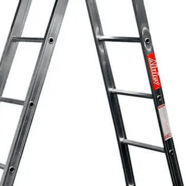 Escada Comercial de Alumínio 2 Lances 8 Degraus Alulev