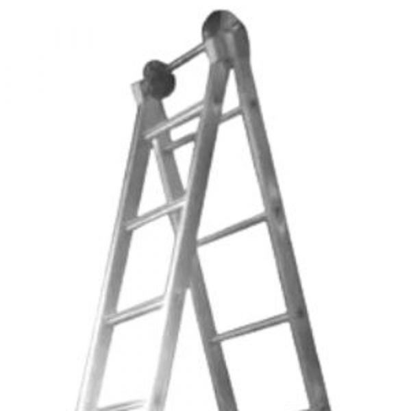 Escada de Alumínio Esticável Dupla 2 Lances 11 Degraus Alulev