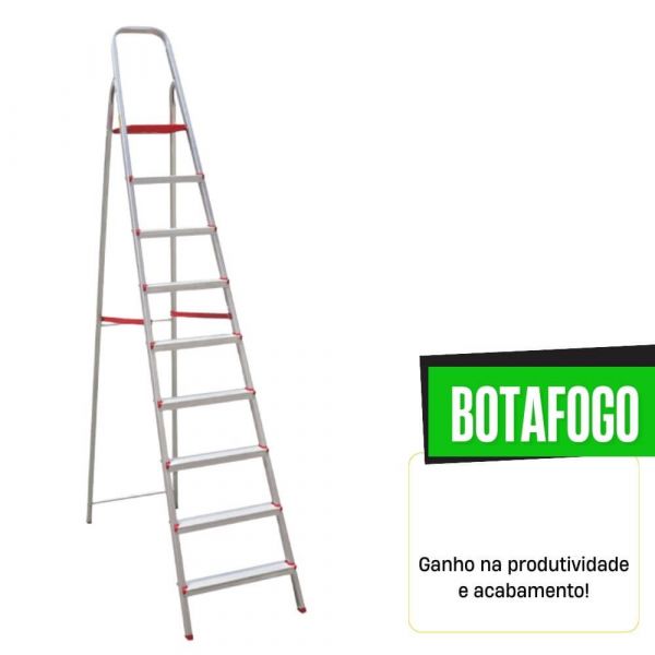 Escada Residencial Alumínio 9 Degraus Botafogo