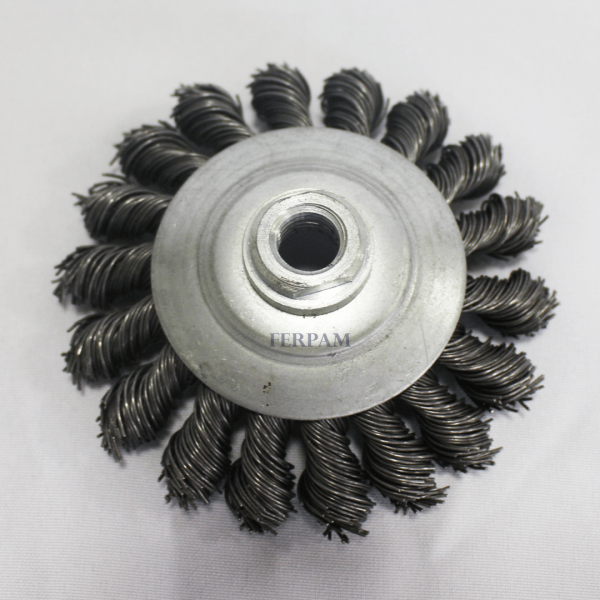 Escova Aço Rotativa tipo Conica 100x100- Ropan