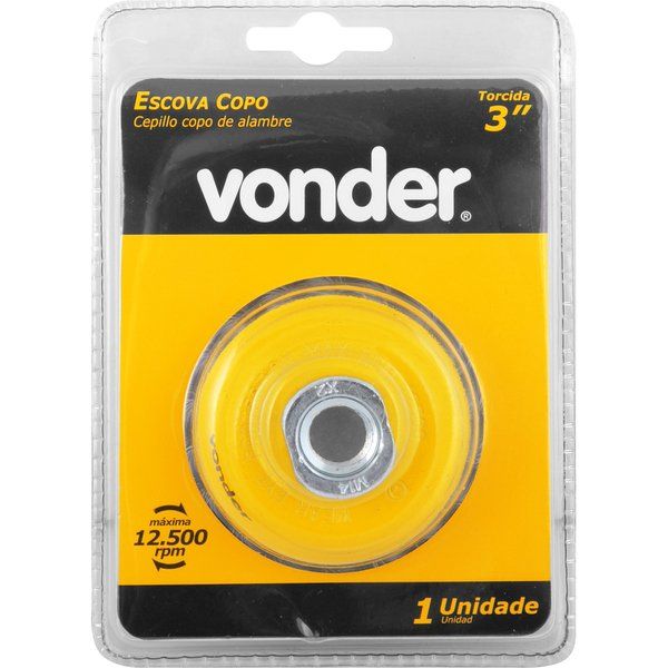 Escova tipo copo torcida 3''''- Vonder