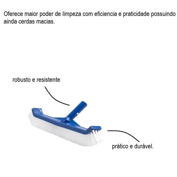 Escova Curva Para Piscina Brustec