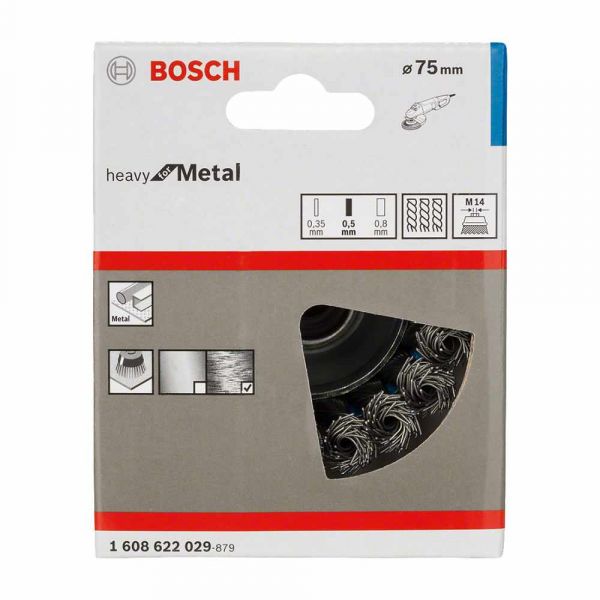 Escova de Aço Circular Torcida 75mm Bosch