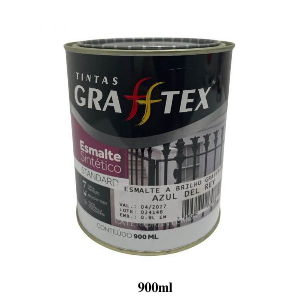 Esmalte Sintético Azul Del Rey Alto Brilho 900ml Grafftex
