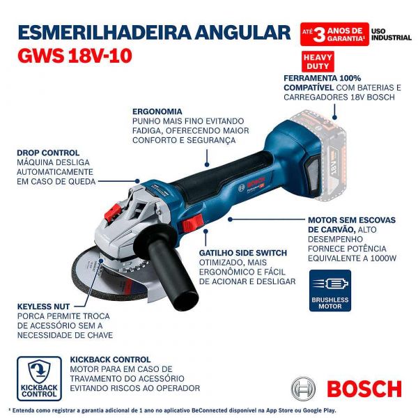 Esmerilhadeira Angular a Bateria 5