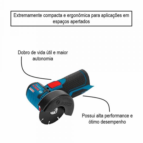 Esmerilhadeira Angular a Bateria 3