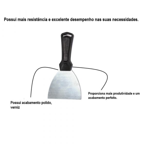 Espátula Lisa Laminada 04cm Pacetta