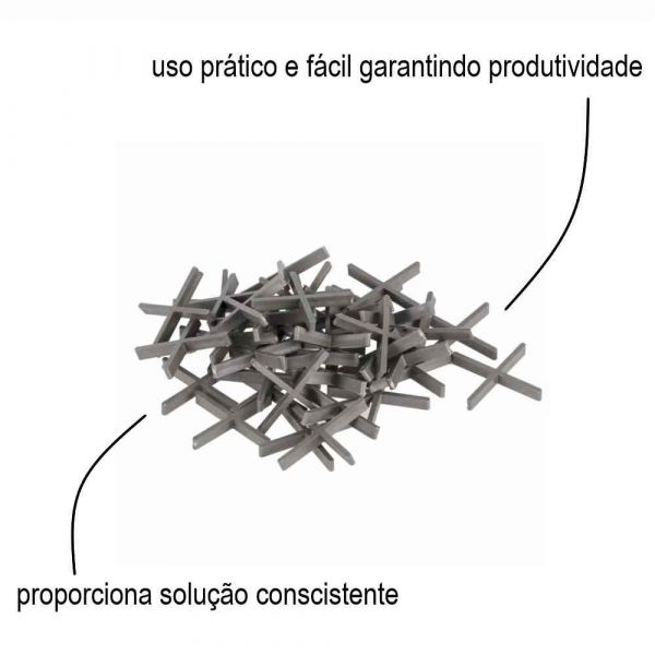 Espaçador Juntapiso 1,5 mm Com 100 Peças Cortag