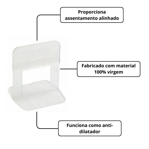 Espaçador Nivelador de Piso 1,5mm Cortag