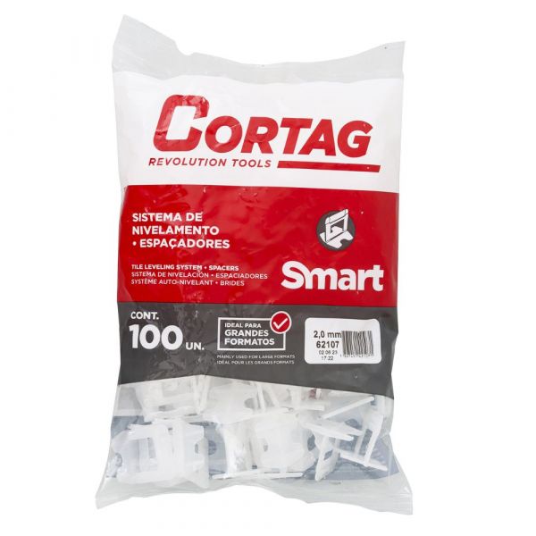 Espaçador Nivelador 2,0mm Smart com 100 Unidades Cortag