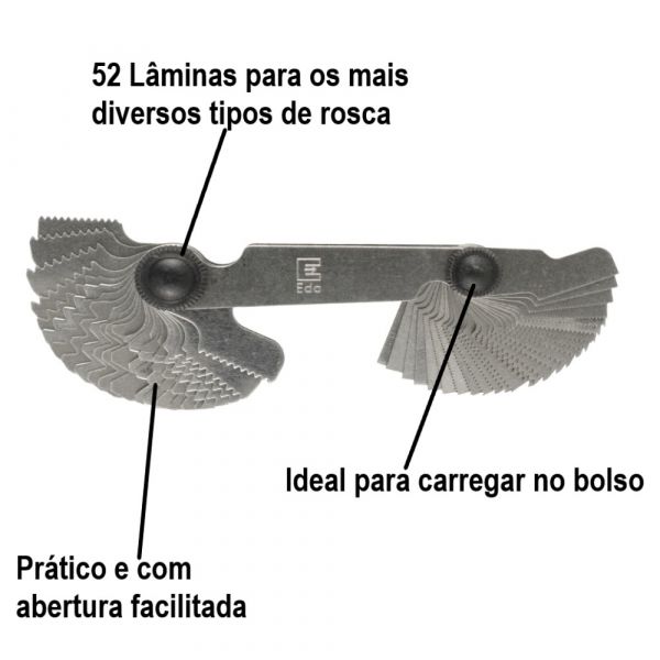 Calibre de Rosca 52 Lâminas EDA