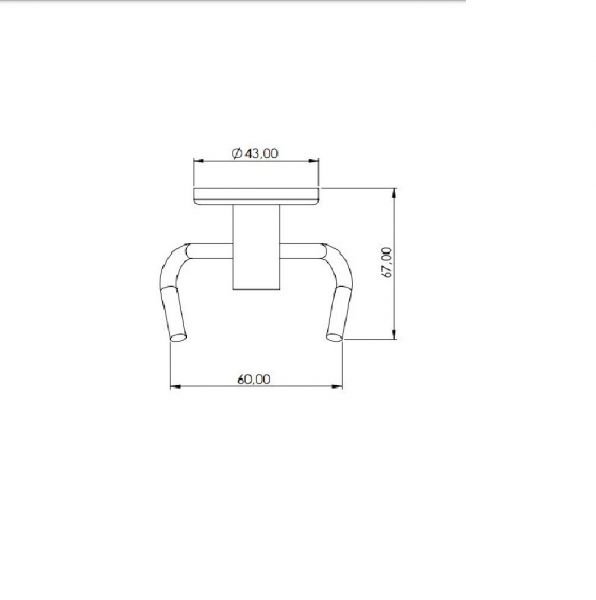 Porta Toalhas Cabide Duplo Verona Pevilon