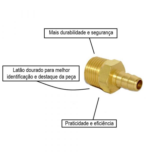 Espigão Fixo Macho 1/4