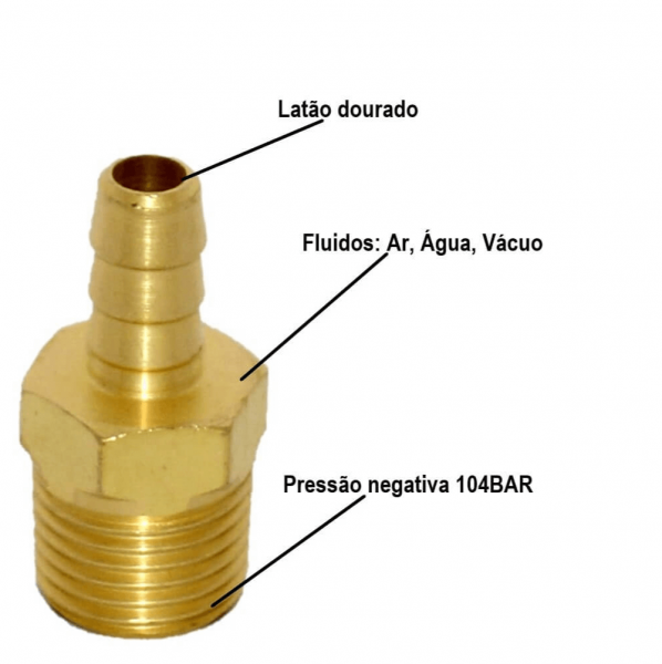 Espigão Fixo Macho 1/8