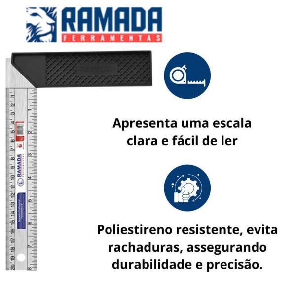 Esquadro Poliestireno 10