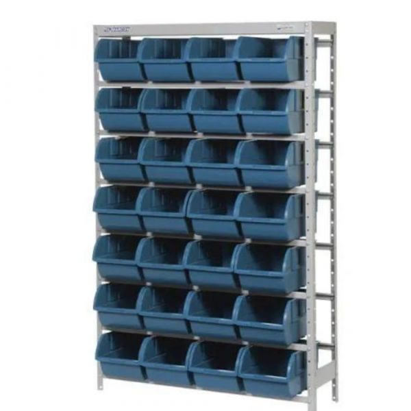 Estante Metálica Com 28 gavetas n° 7 Azul Marcon EM28/7A