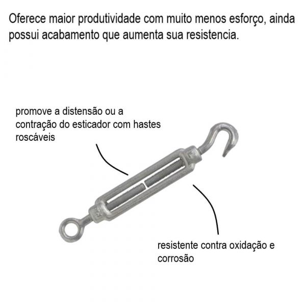 Esticador Para Cabo De Aço 7/8”Carbostorm