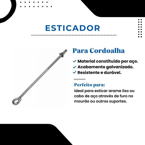 Esticador Para Cordoalha 3/8” x 30cm Jg Industria