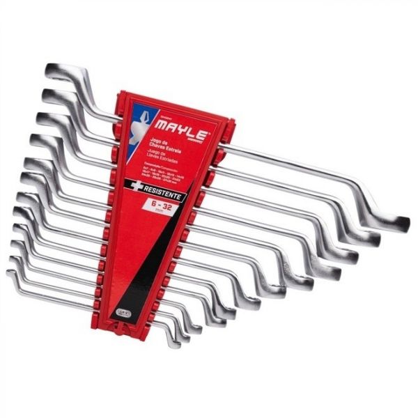 Jogo Chave Estrela/Fresada 6 a 32mm, 12 Peças Mayle