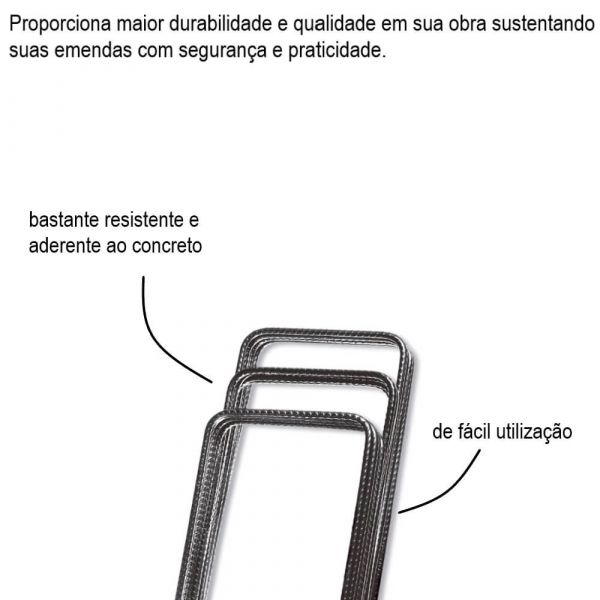 Estribo Sem Parafuso 3/16” x 5.0 x 35cm Jg Industria