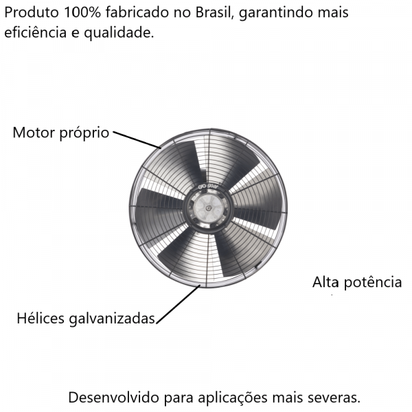 Exaustor Industrial Axial 40cm PT 220v Goar EP40M42