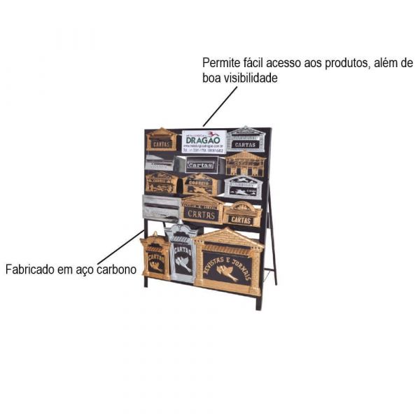 Expositor Para Caixa De Correio Metalúrgica Dragão