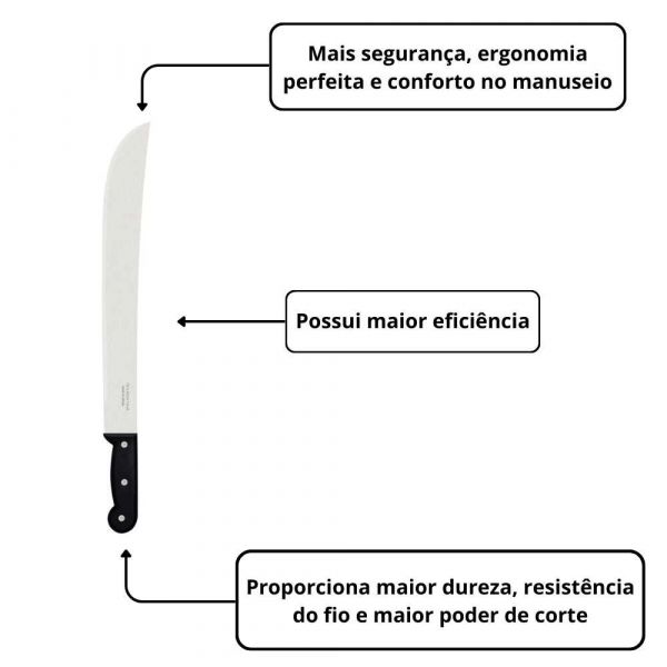 Facão Cabo Plástico 16