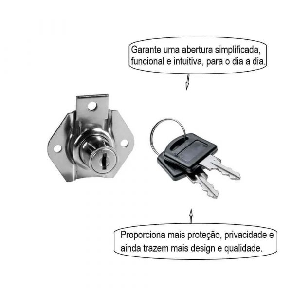 Fechadura Para Gaveta 31mm Fg-31 Pado