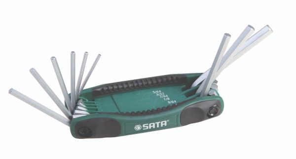 Jogo de Chaves Allen Hexagonais Tipo Canivete Sata