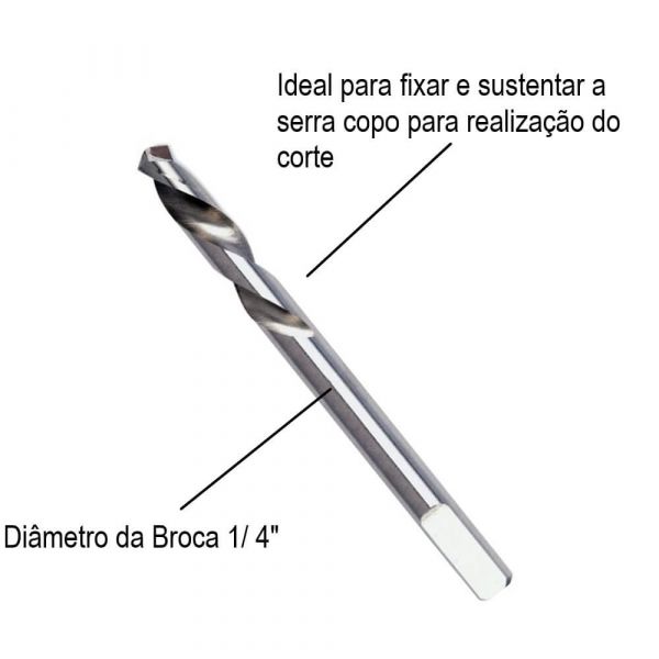 Broca Piloto Para Serra Copo Amatools