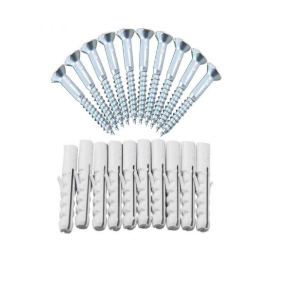 Bucha De Nylon Com Parafuso Cabeça Chata 10 Unidades 07mm Bemfixa