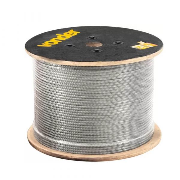 1 Metro Cabo de Aço Polido AF 4,76 mm 3/16, 6x7 Vonder
