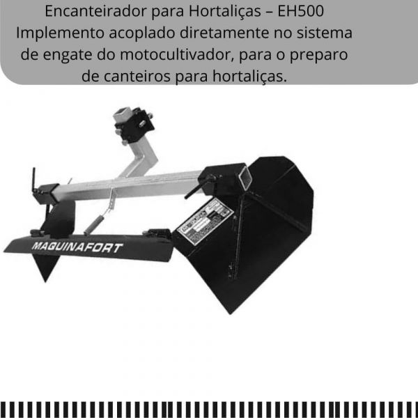 Encanteirador Eh 500 Para Motocultivador Stihl Mh-710 Maquinafort