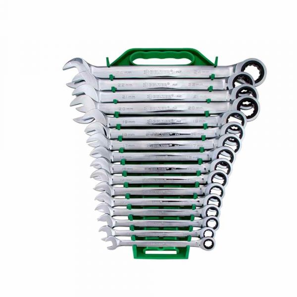 Jogo de Chave Catraca 8 a 24mm, 16 Peças Belzer 9416BJ