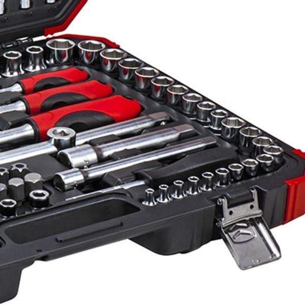 Jogo de soquetes 1/4, 3/8 e 1/2 Pol. sextavados 172 peças Gedore