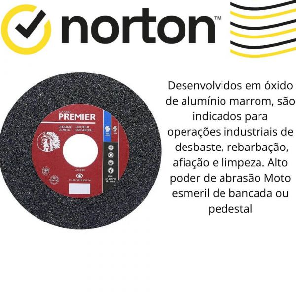 Rebolo Reto Premier 304,8X38,1X38,1mm A24R5V10w Norton
