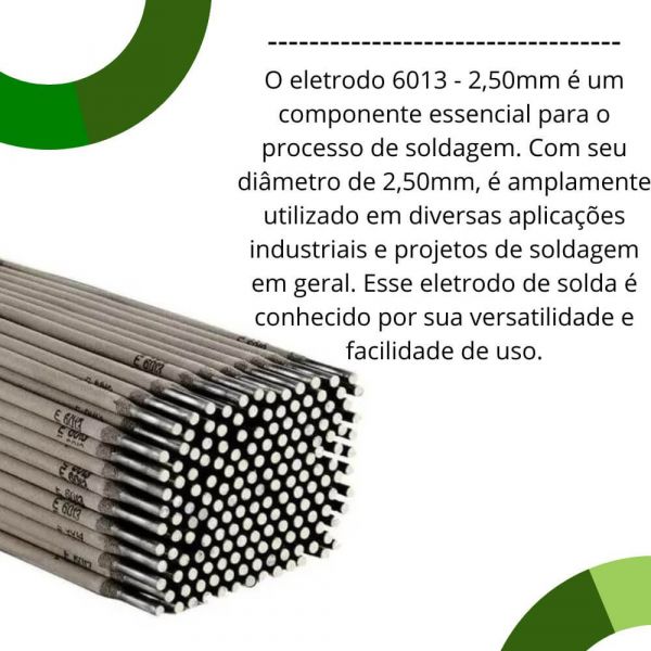 1 Kg Eletrodo Para Solda 6013X 2.5mm Nobre