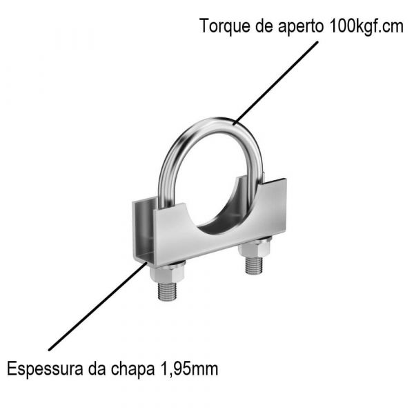 Abraçadeira Tipo U para Escapamento 2