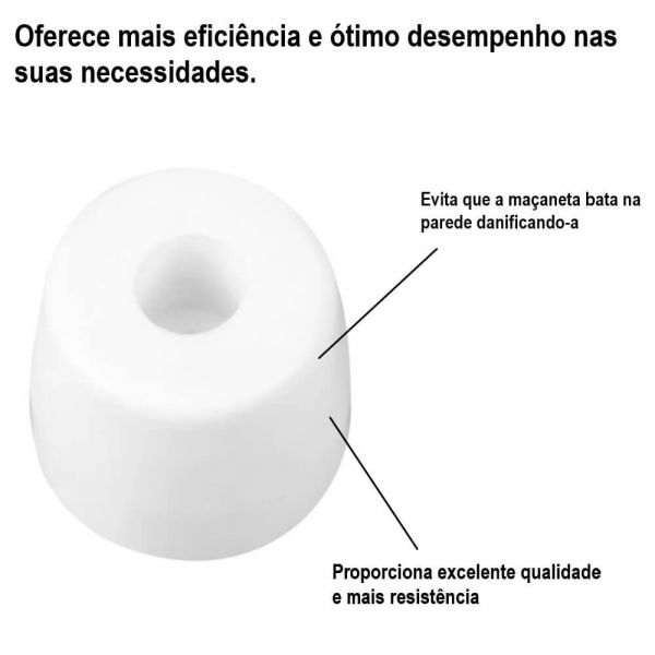 Batedor Para Porta Chato Branco Bemfixa  