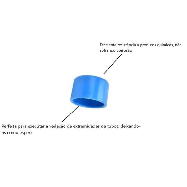 Cap Soldável Irrigação DN 100mm Azul Amanco