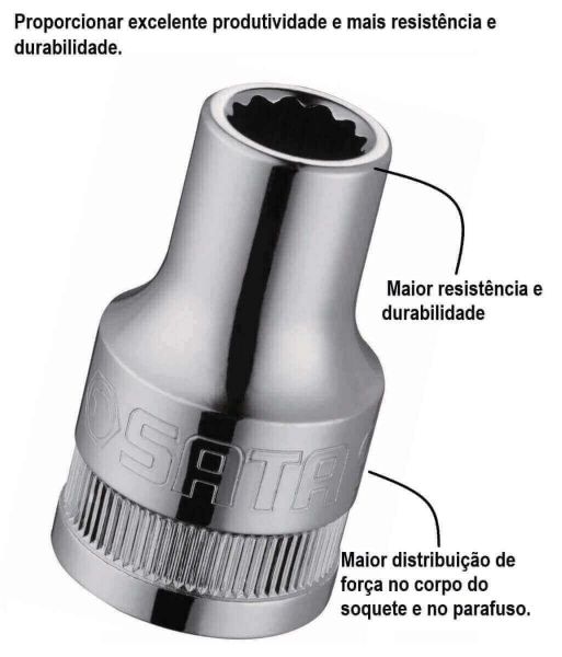 Soquete Estriado 1/2