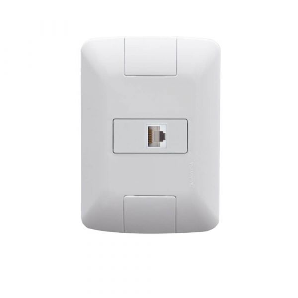 Conjunto 4x2 com 1 Tomada RJ45 cat. 6 Aria Branco Tramontina 57241022